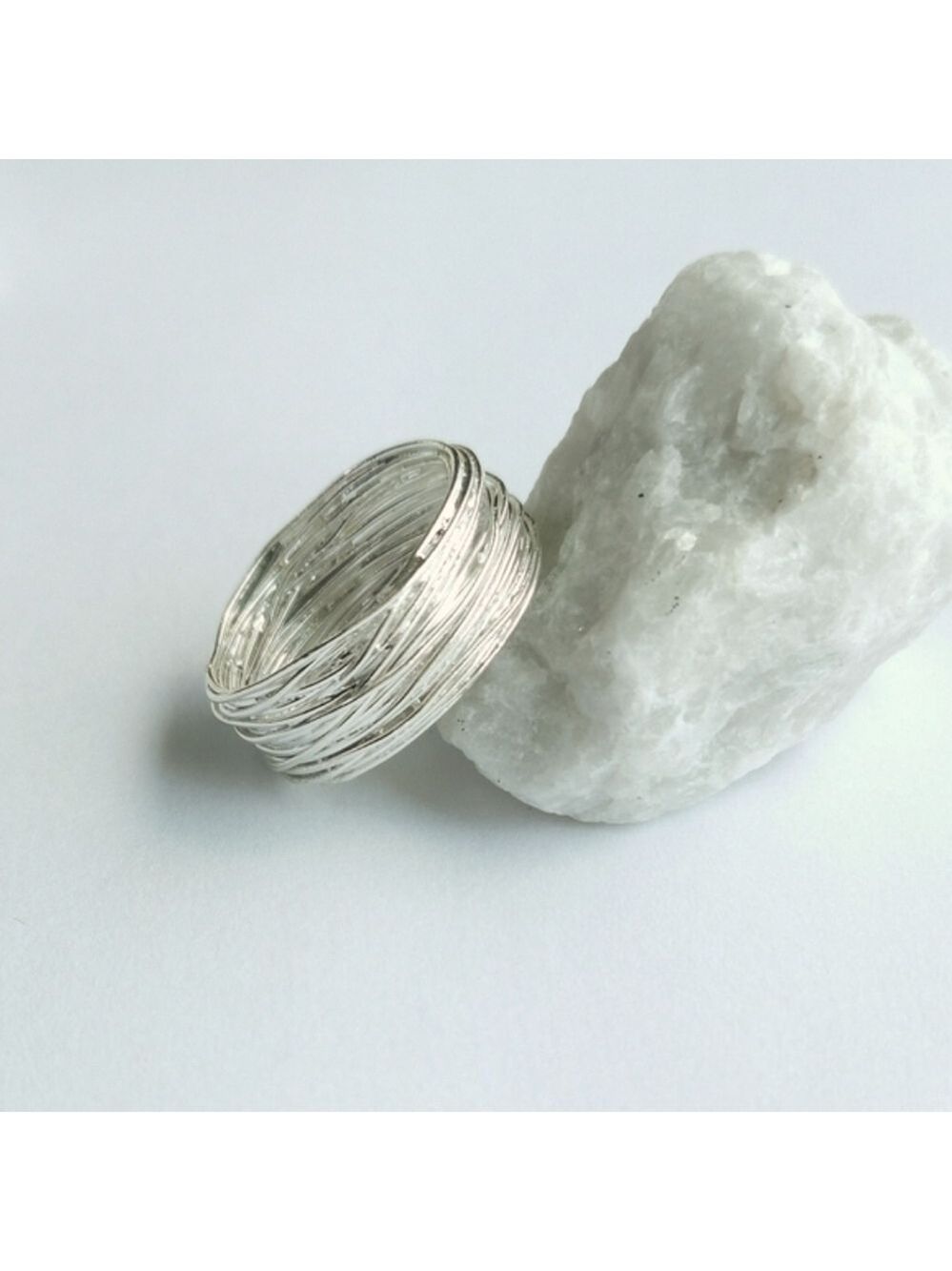 Hand Made Sterling Silver band ring size 8 🆕